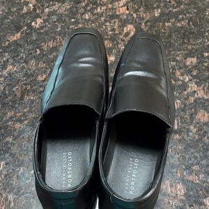 Perry Ellis Black Leather Loafers for Men